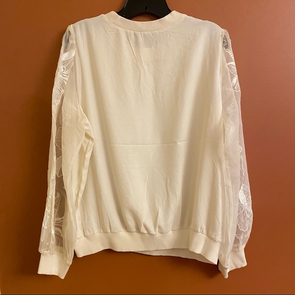 Express Sheer Sleeve Sweater - Picture 4 of 5
